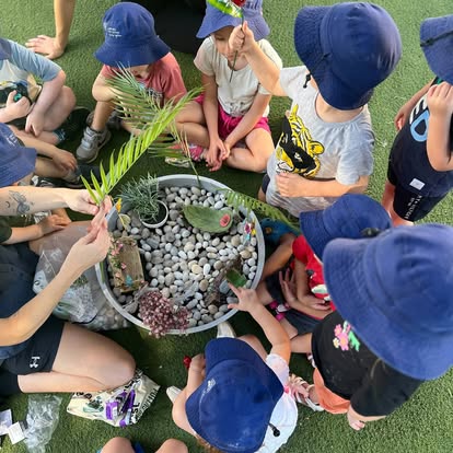 Children exploring and creating together at Lakeview Preschool